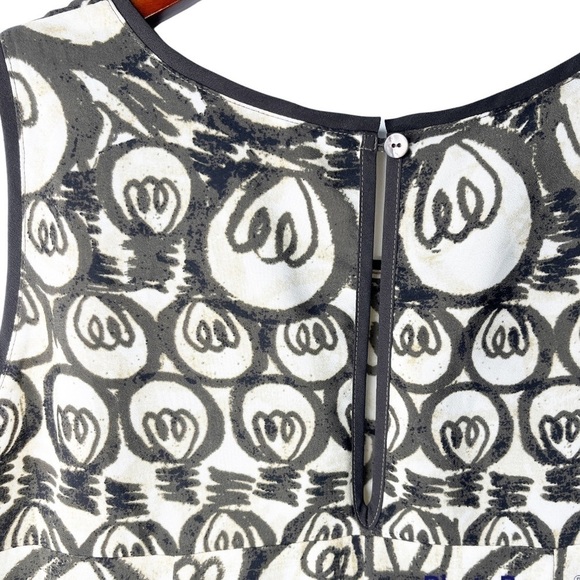 NIC + ZOE Sleeveless Bright Idea Print Dress in Brown and Cream Size Small - Picture 11 of 13